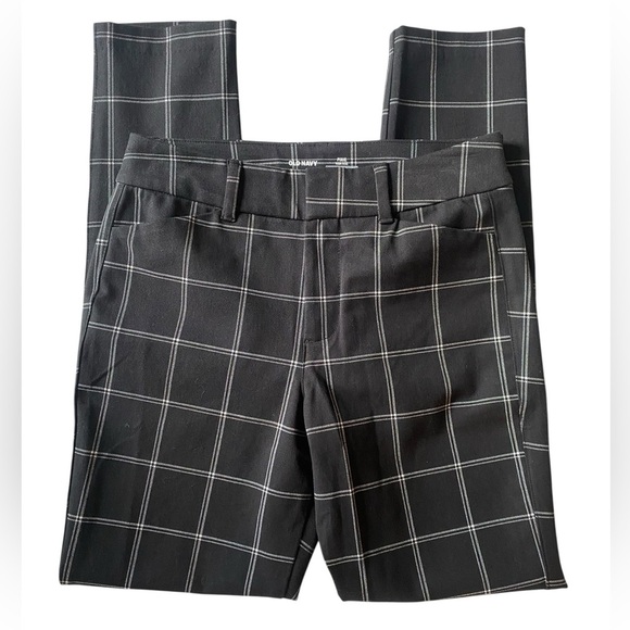 Old Navy Women's Black Plaid Skinny Pants - Picture 10 of 10